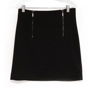 BCBG black party mini skirt with zipper details